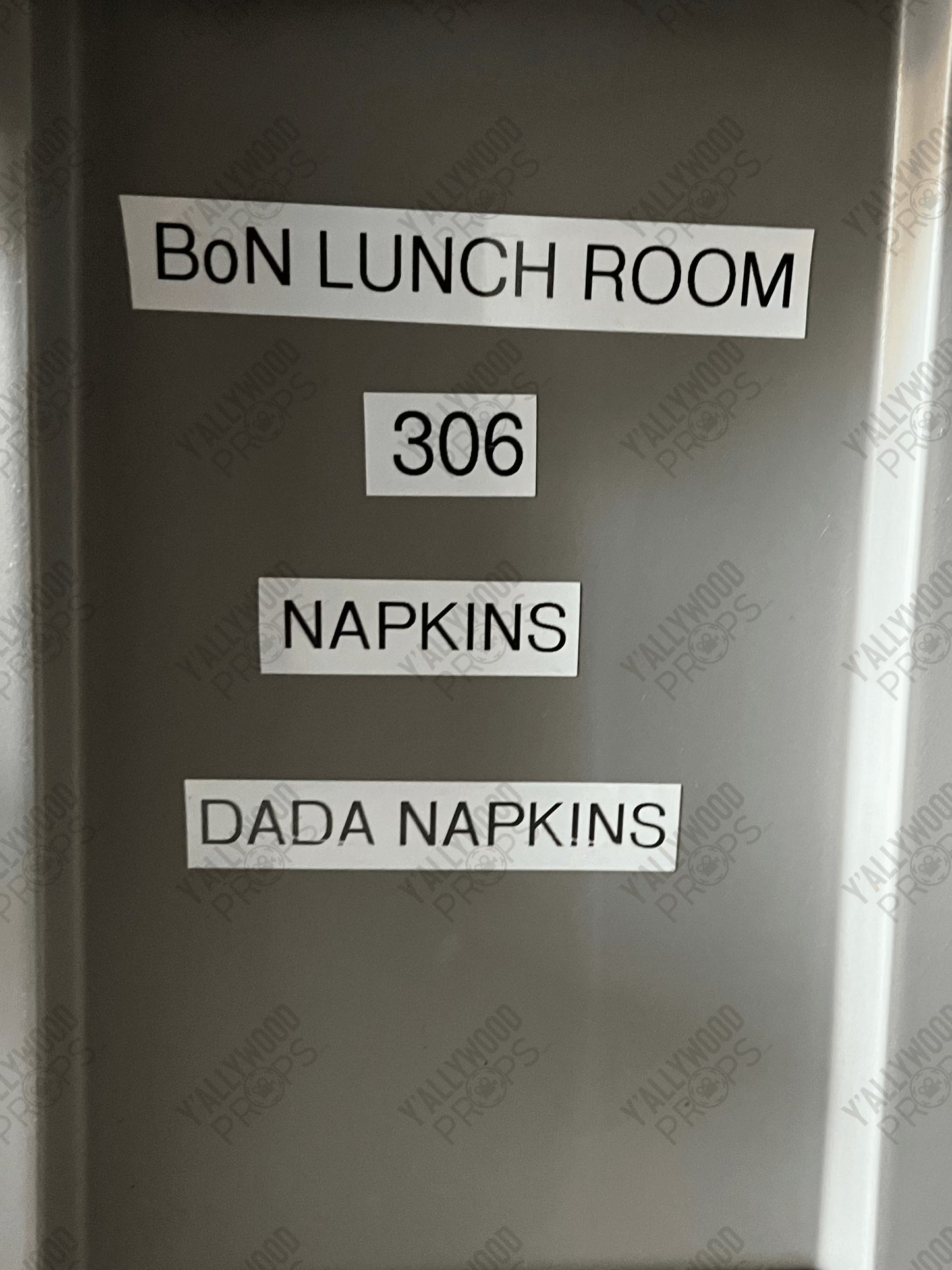 Sisterhood of Dada Napkins S3E6 Doom Patrol Movie Prop Y'allywood Props