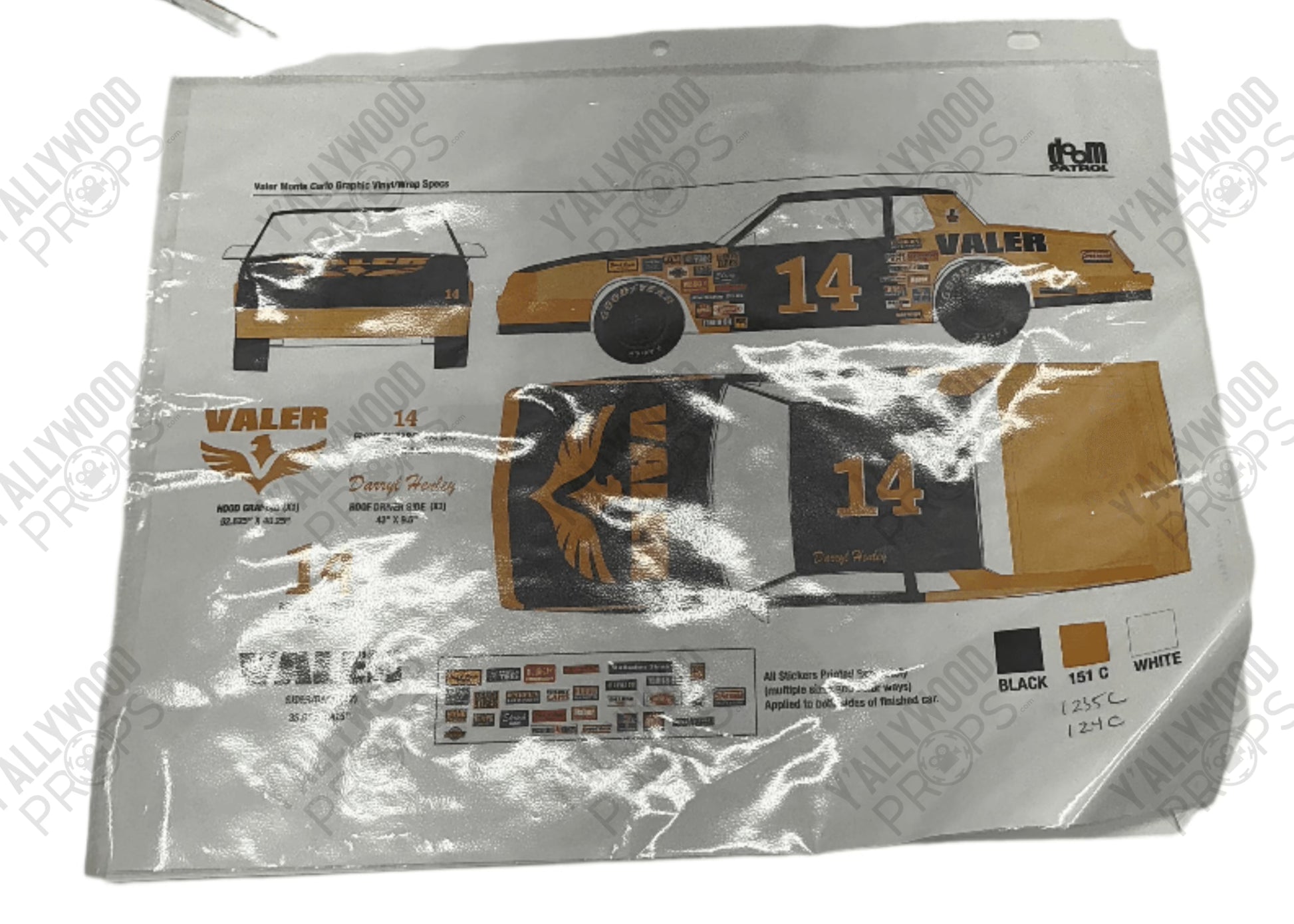 Racecar Prop Design Sheet S1E1 Doom Patrol (2019) Movie Prop Y'allywood Props