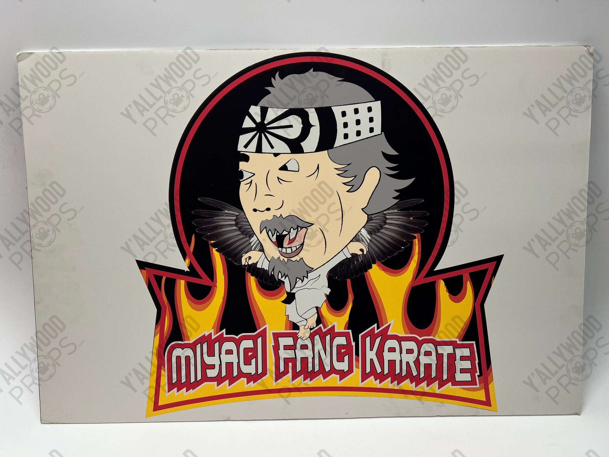 Miyagi Fang Karate Sign S6E1 Cobra Kai Movie Prop Y'allywood Props Horizontal backup