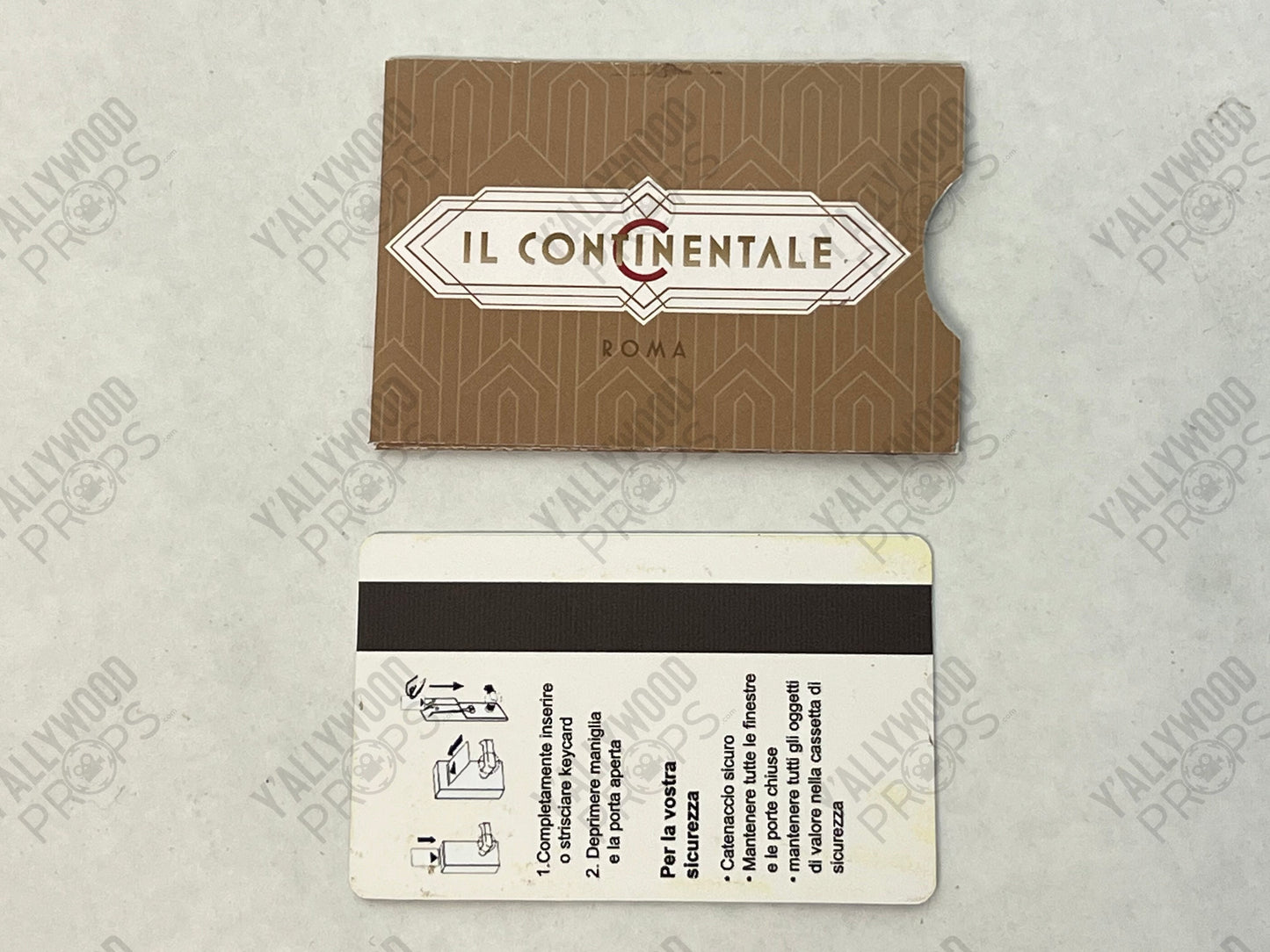 Gold Continental Roma Room Key John Wick 2 Movie Prop Y'allywood Props