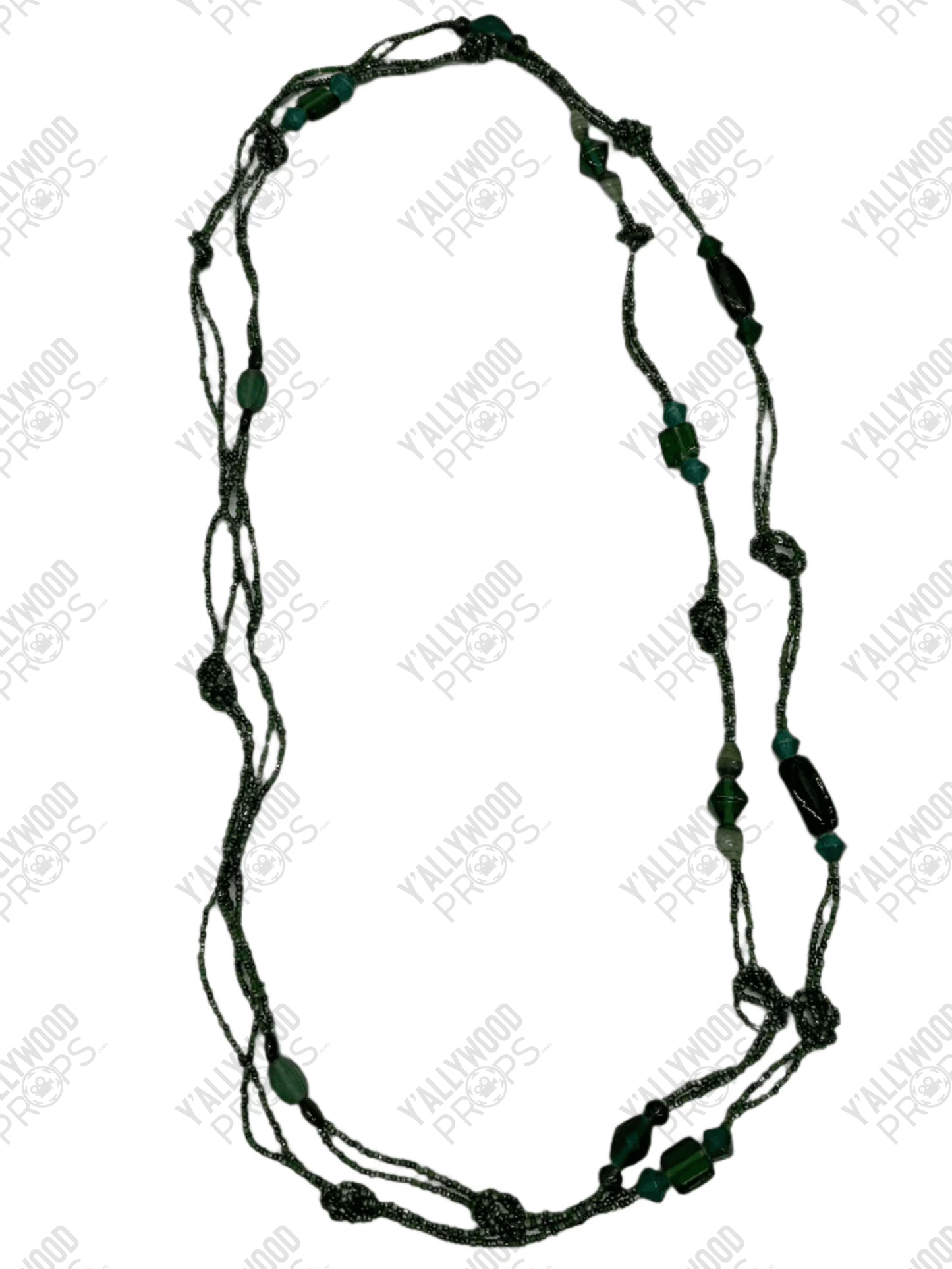 Emerald/Jade Necklace Killers of the Flower Moon (2023) Wardrobe Y'allywood Props 36" Lot 11
