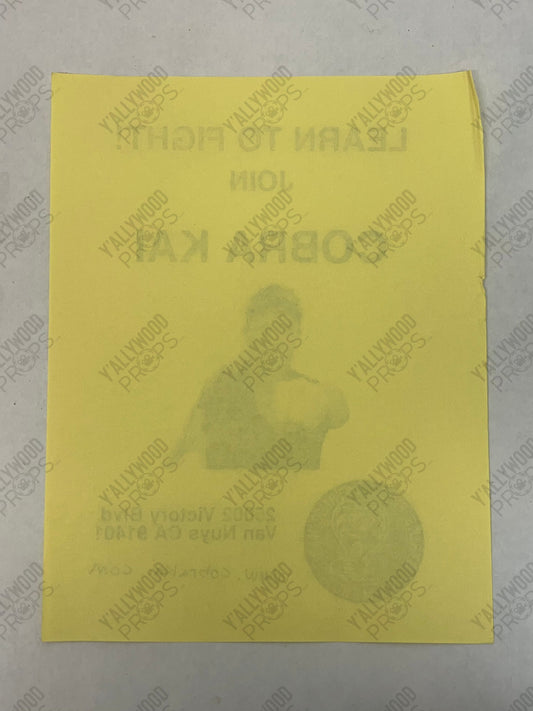 Johnny's Flyers S1E3 Cobra Kai Movie Prop Y'allywood Props