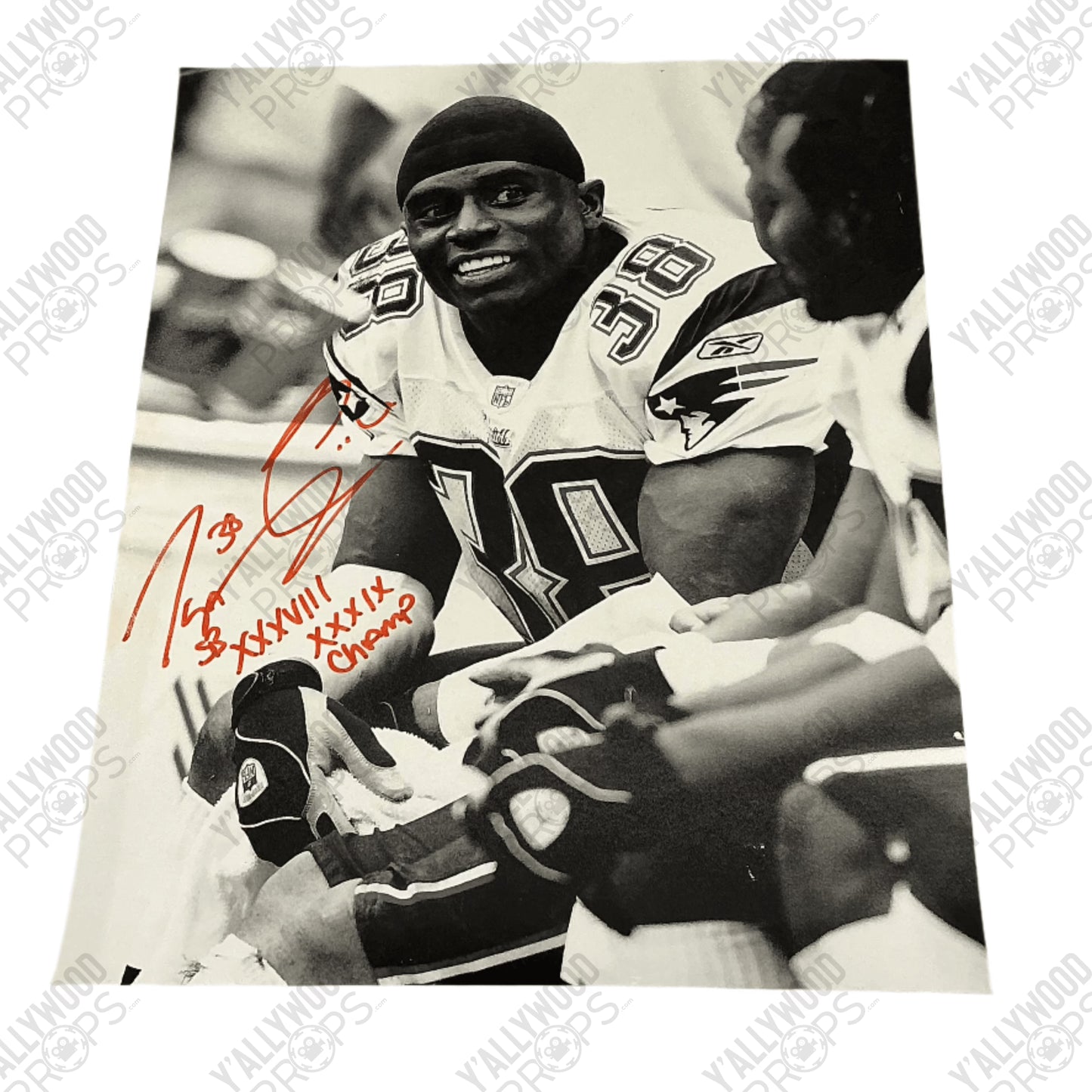Tyrone Pool NFL Signed 8x10" New England Patriots Autograph Y'allywood Props