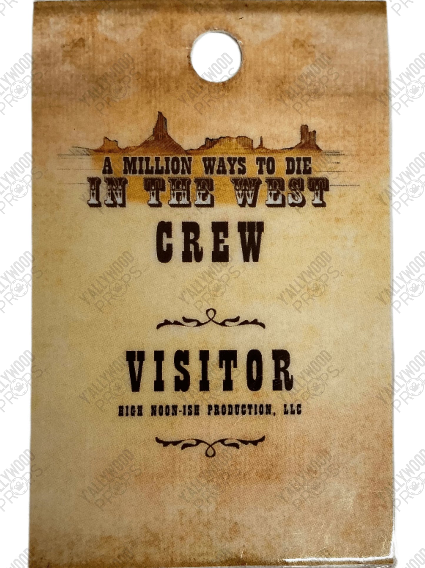 Cast & Crew/Visitor Pass A Million Ways to Die in the West (2014) Memorabilia Y'allywood Props