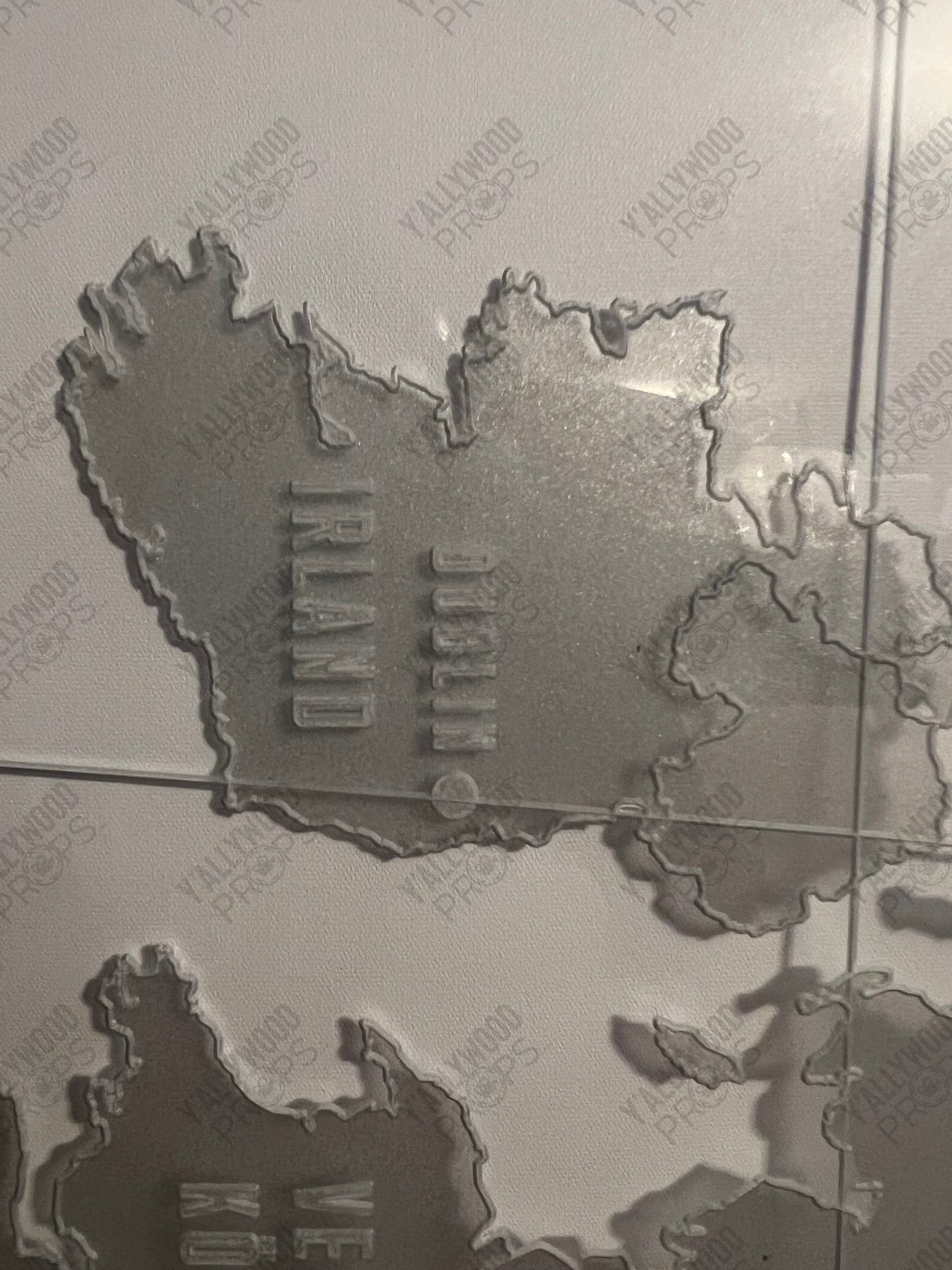 Acrylic World Map from Captain America: Civil War Movie Prop Y'allywood Props