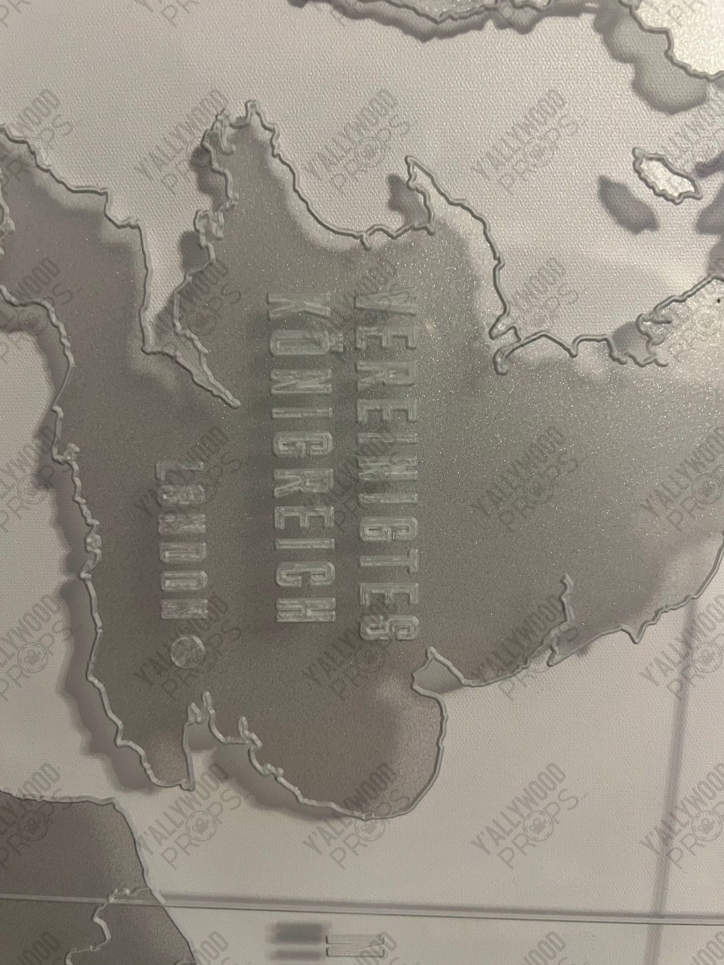Acrylic World Map from Captain America: Civil War Movie Prop Y'allywood Props