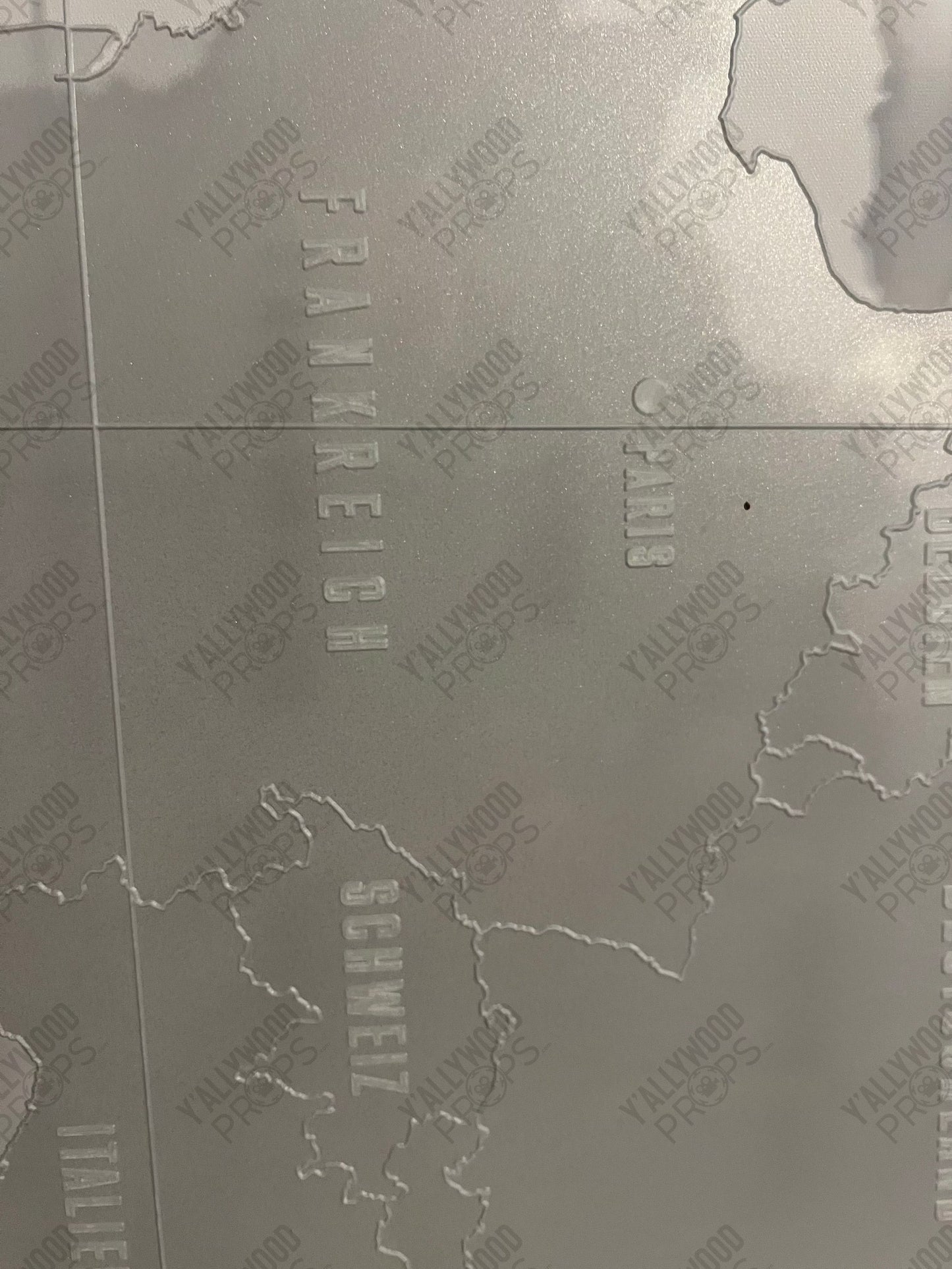 Acrylic World Map from Captain America: Civil War Movie Prop Y'allywood Props