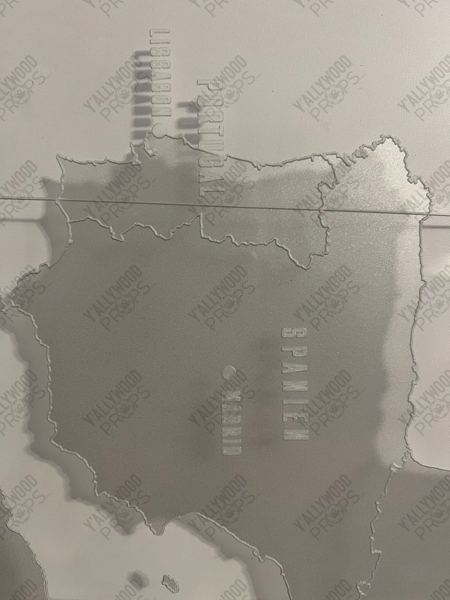 Acrylic World Map from Captain America: Civil War Movie Prop Y'allywood Props