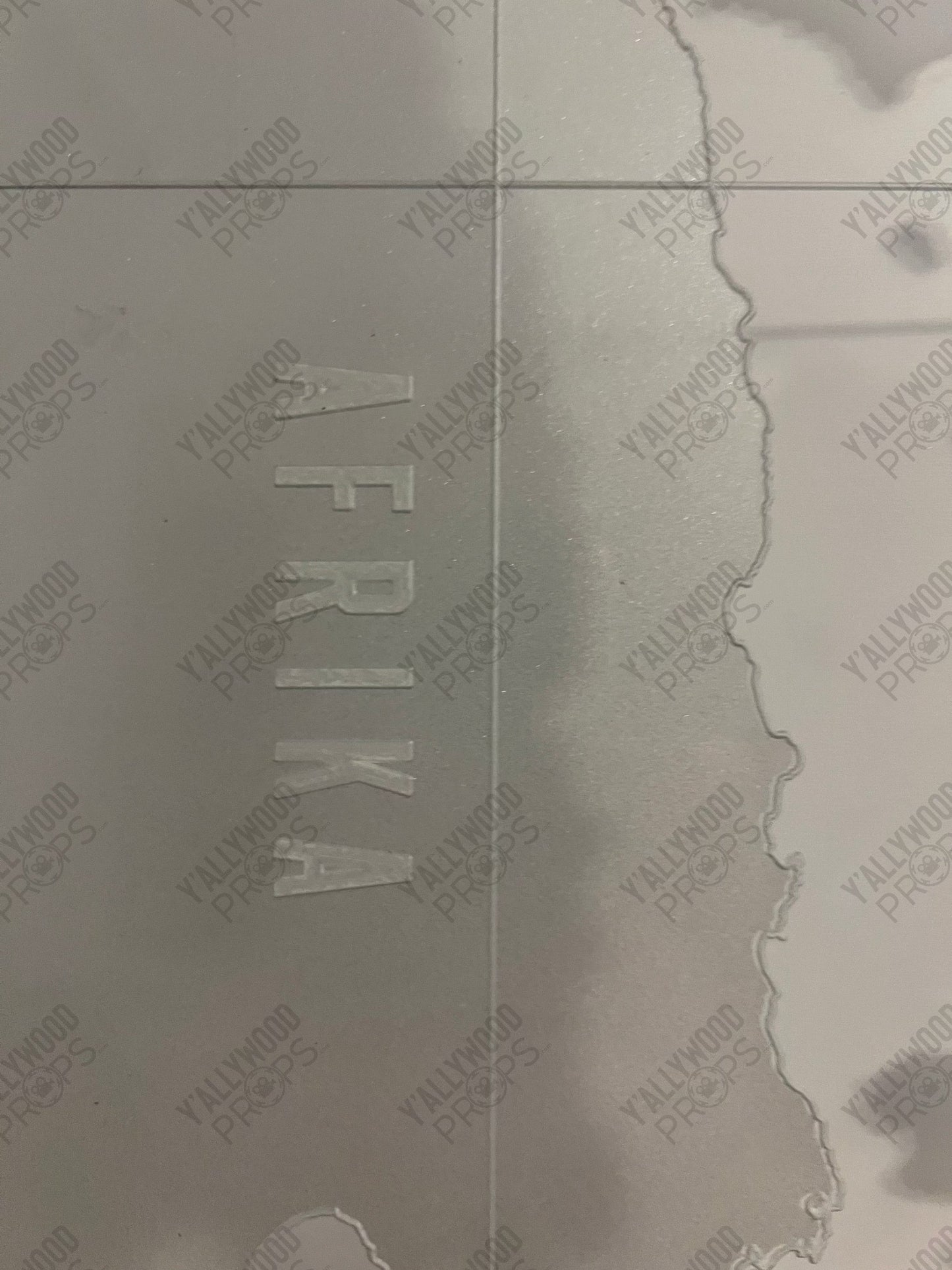 Acrylic World Map from Captain America: Civil War Movie Prop Y'allywood Props