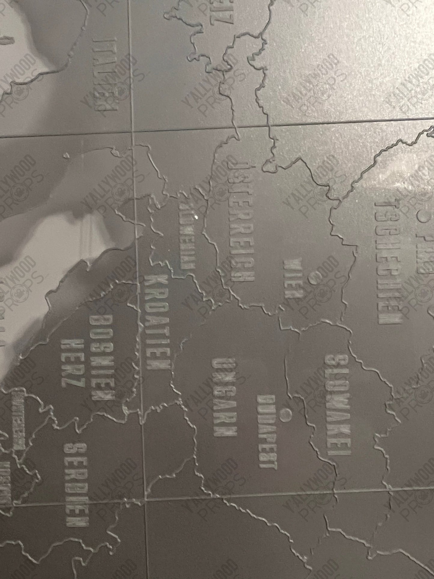 Acrylic World Map from Captain America: Civil War Movie Prop Y'allywood Props