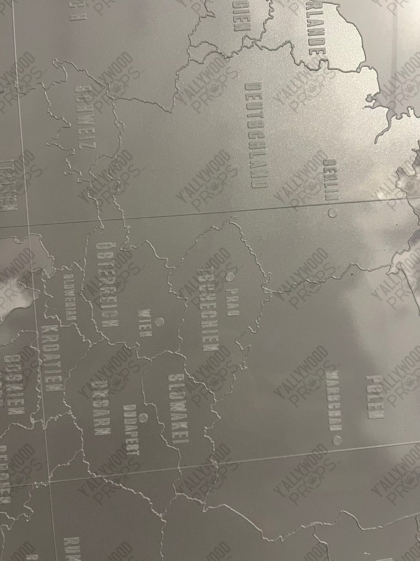 Acrylic World Map from Captain America: Civil War Movie Prop Y'allywood Props