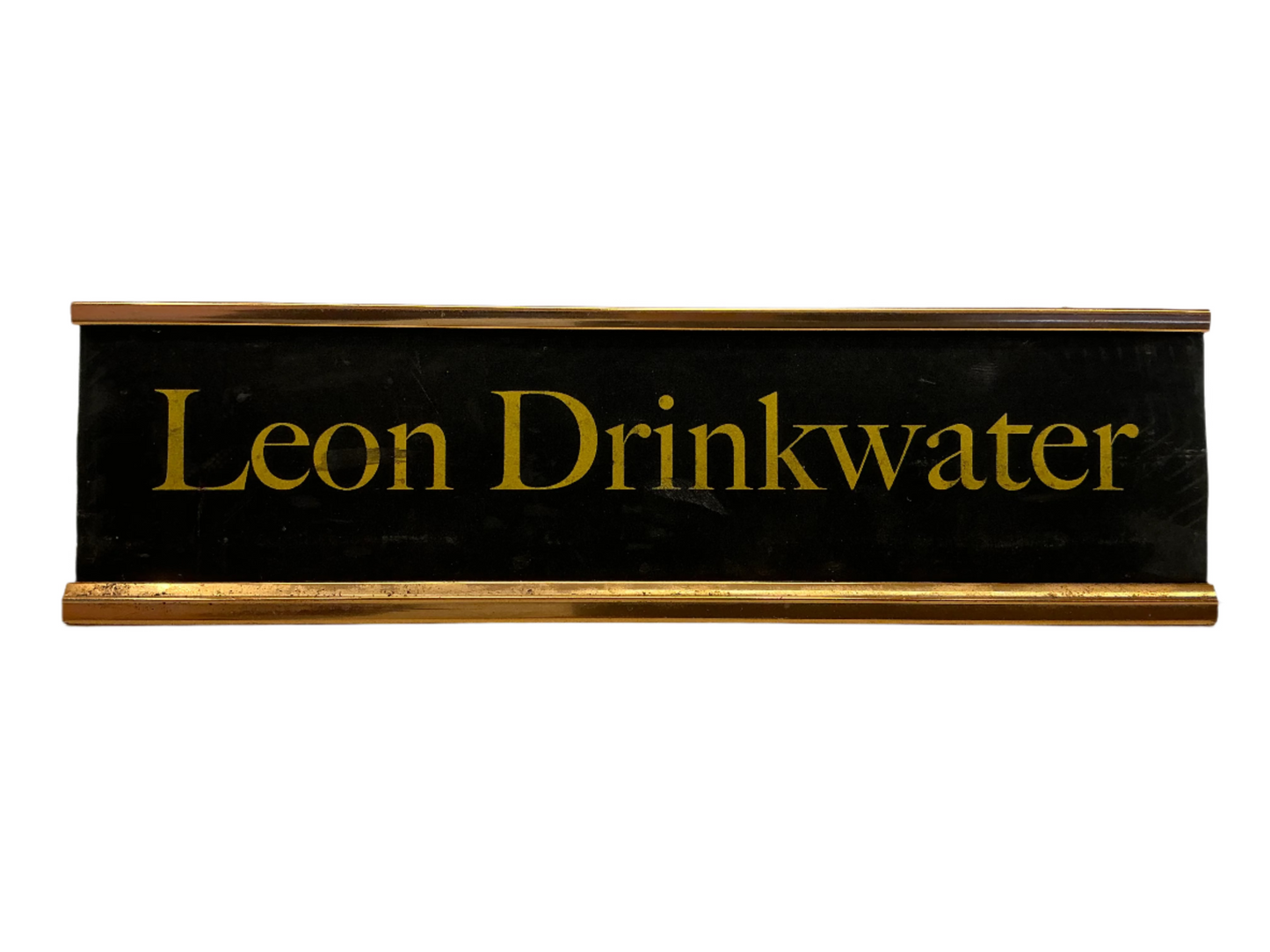Leon Drinkwater Nameplate Stan Against Evil (2016-2018) Movie Prop Y'allywood Props