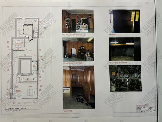 Mena Bank Set Blueprints American Made Movie Prop Y'allywood Props Location Photos 2