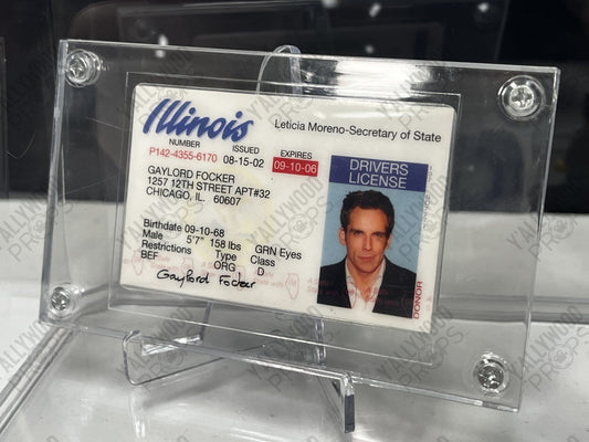 Gaylord Focker (Ben Stiller) Drivers License, from Meet the Fockers Movie Prop Y'allywood Props