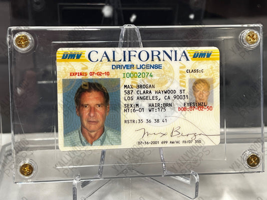Max Brogan (Harrison Ford) Drivers License, from Crossing Over Movie Prop Y'allywood Props