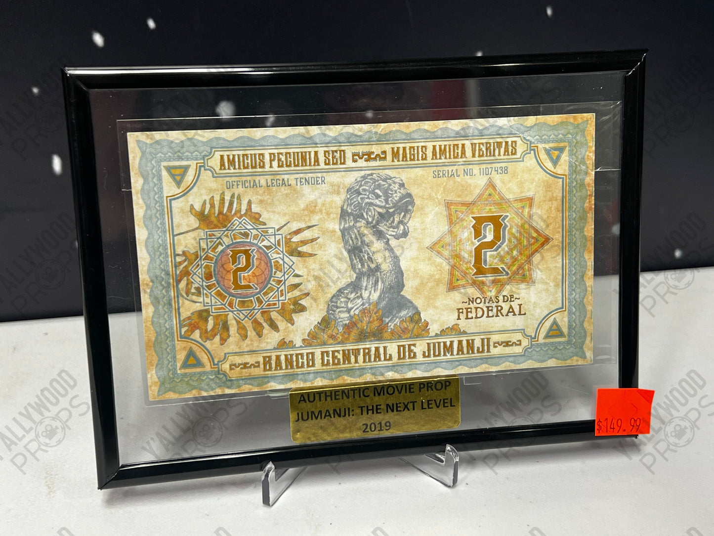 Jumanji Money ($2 Note), from Jumanji: The Next Level Movie Prop Y'allywood Props