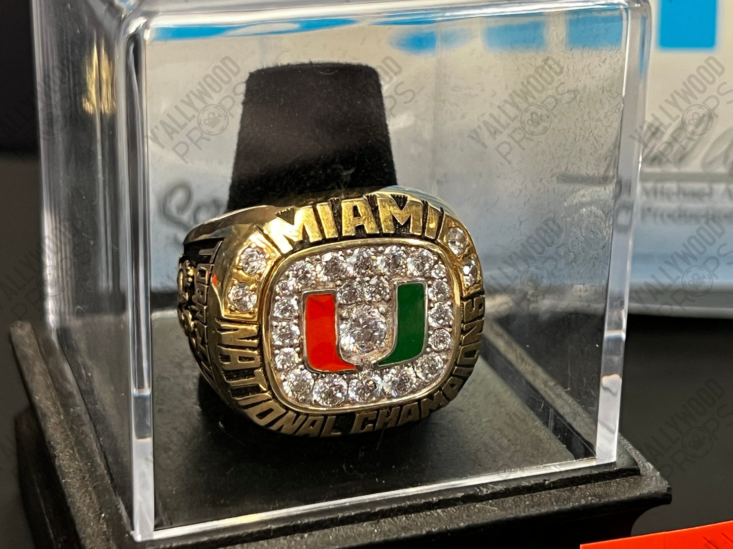 Spencer Strasmore's Miami Hurricanes Championship Ring, from Ballers Movie Prop Y'allywood Props