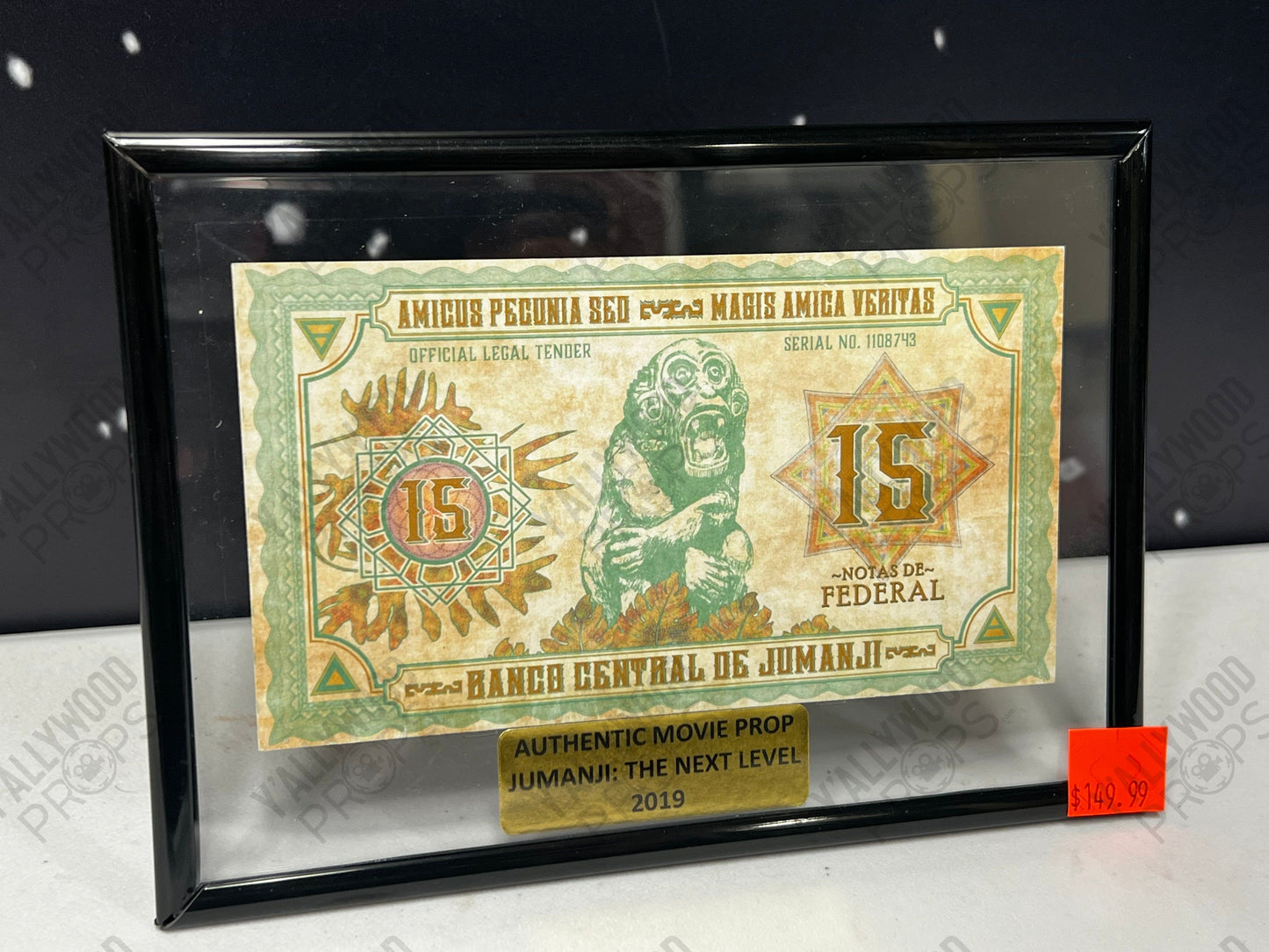 Jumanji Money ($15 Note), from Jumanji: The Next Level Movie Prop Y'allywood Props