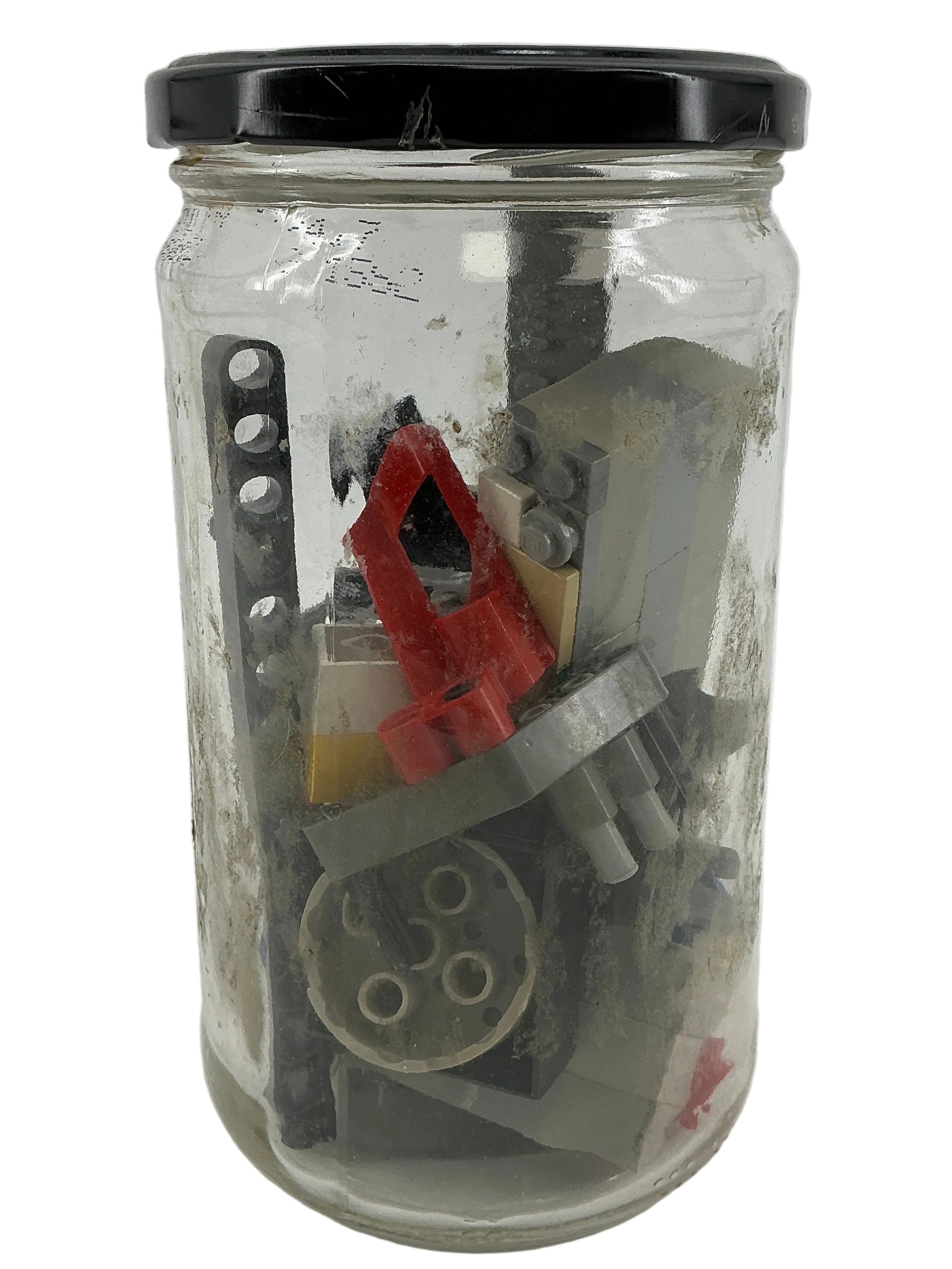 Jar of LEGO from Will Byer's Room Stranger Things (2016-2025) Movie Prop Y'allywood Props