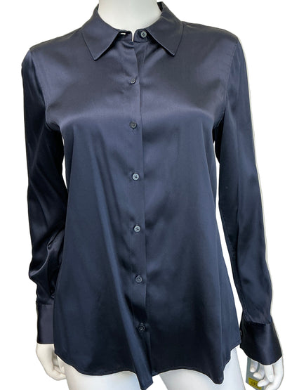 Robbie's Closet Silk Shirt The Beanie Bubble (2023) Wearable Wardrobe Y'allywood Props Small (blue)