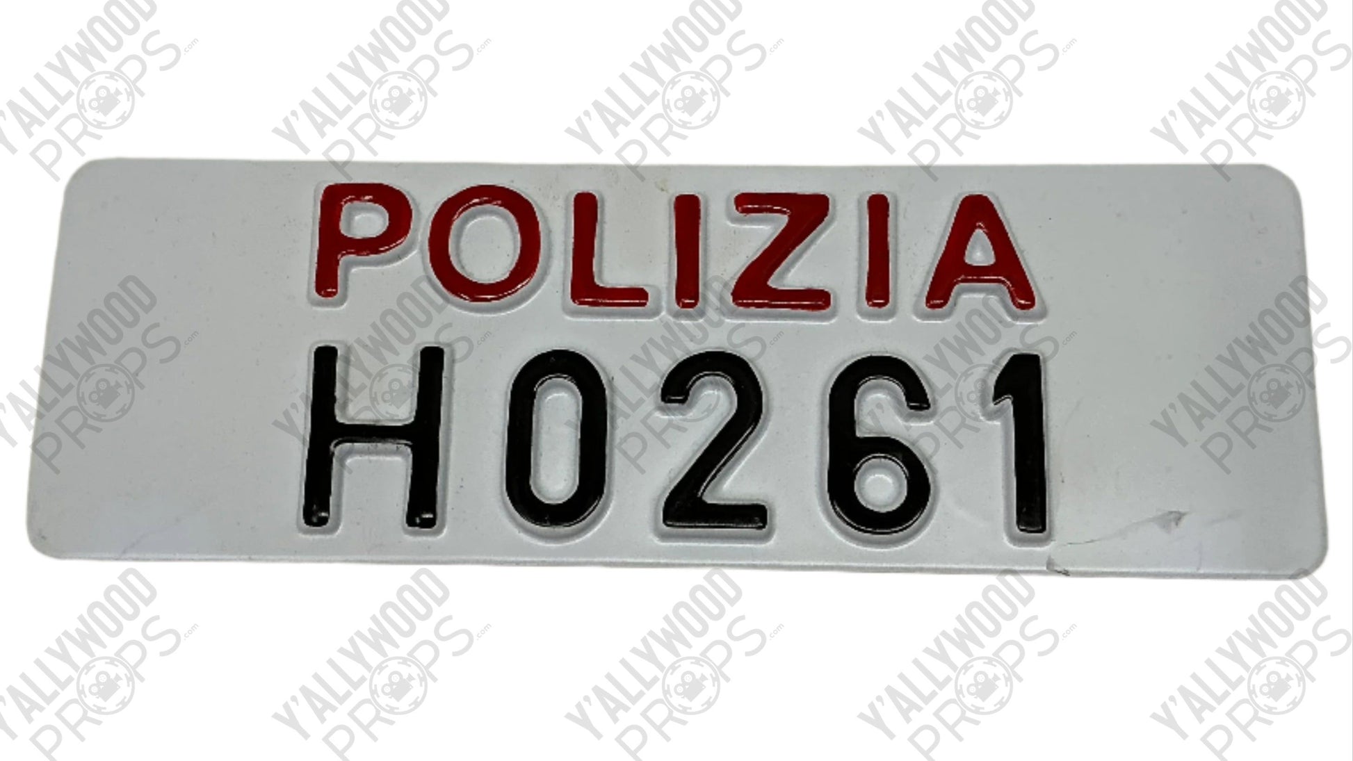 Rome Polizia License Plate Red Notice (2021) Movie Prop Y'allywood Props H0261