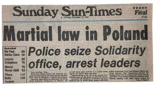 Martial Law in Poland News Clipping American Made (2017) Movie Prop Y'allywood Props