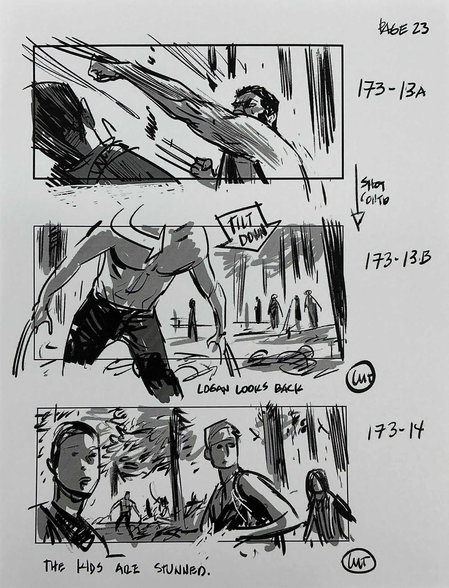 Storyboards Eden-Finale Scene 167 Logan (2017) Memorabilia Y'allywood Props 23