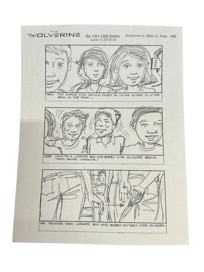 Storyboards Eden Scene 161-168 Logan (2017) Memorabilia Y'allywood Props Paper 7