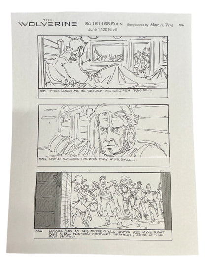 Storyboards Eden Scene 161-168 Logan (2017) Memorabilia Y'allywood Props Paper 17