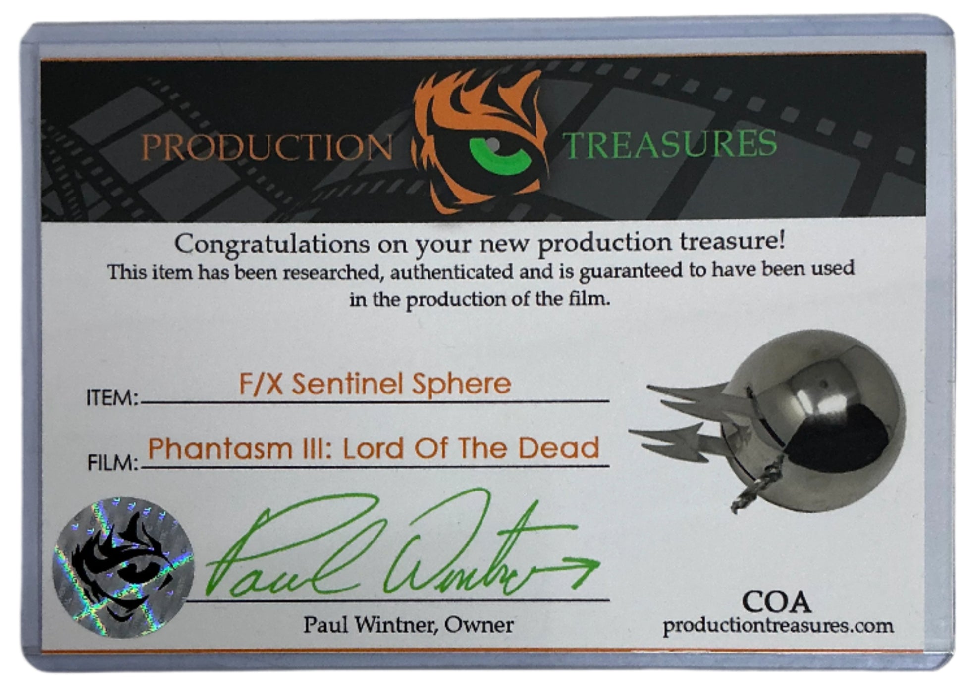 Sentinel Sphere Phantasm III: Lord of the Dead (1994) Movie Prop Y'allywood Props