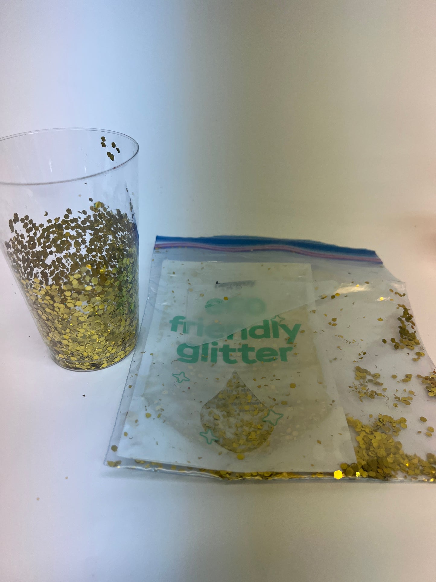 Sam & Tory’s Glitter Bombs S4E4 Cobra Kai Movie Prop Y'allywood Props Gold Large Flakes  