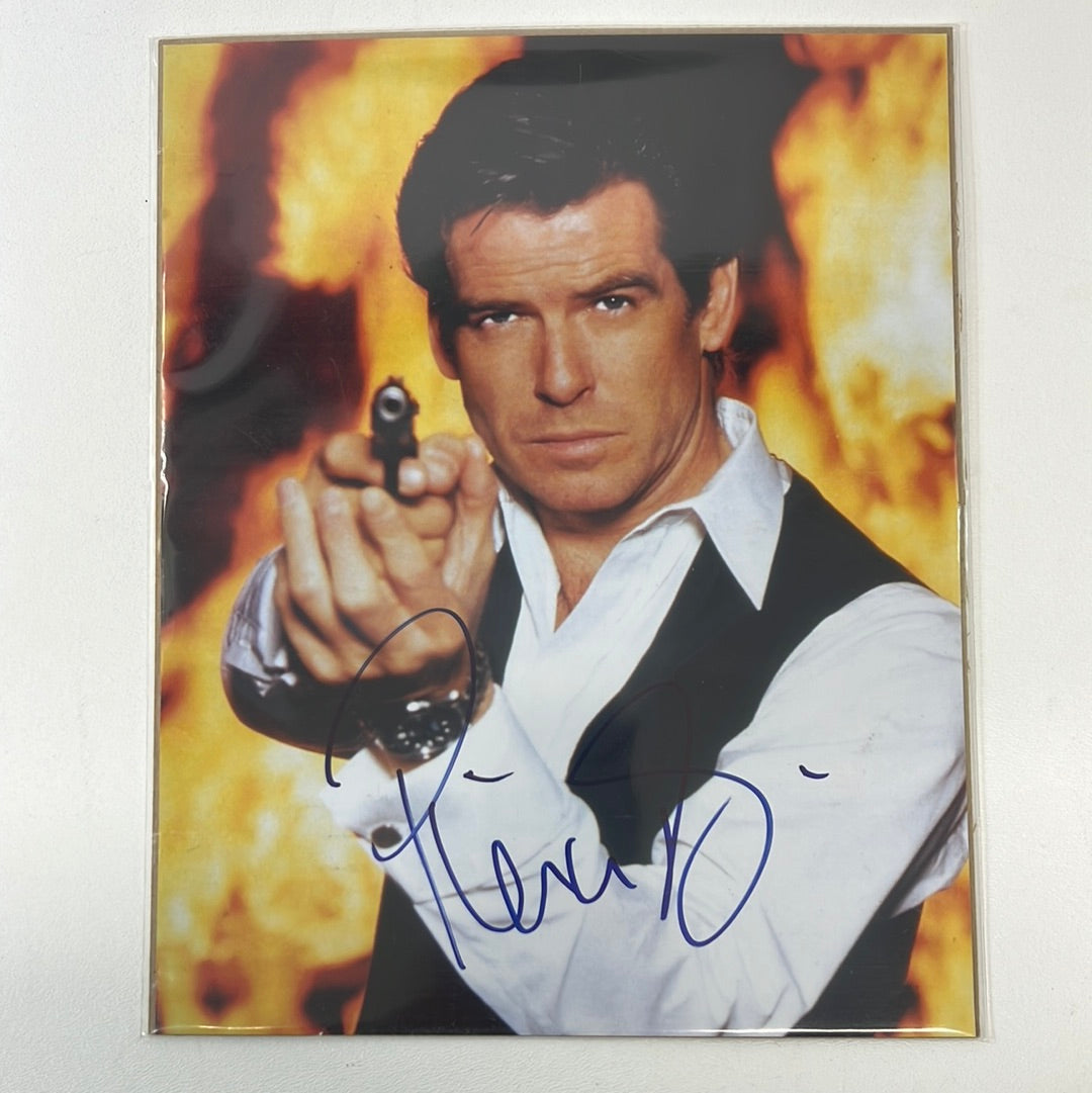 Pierce Brosnan, James Bond 007 Autographed 8x10” Movie Prop Atlanta Brick Co   