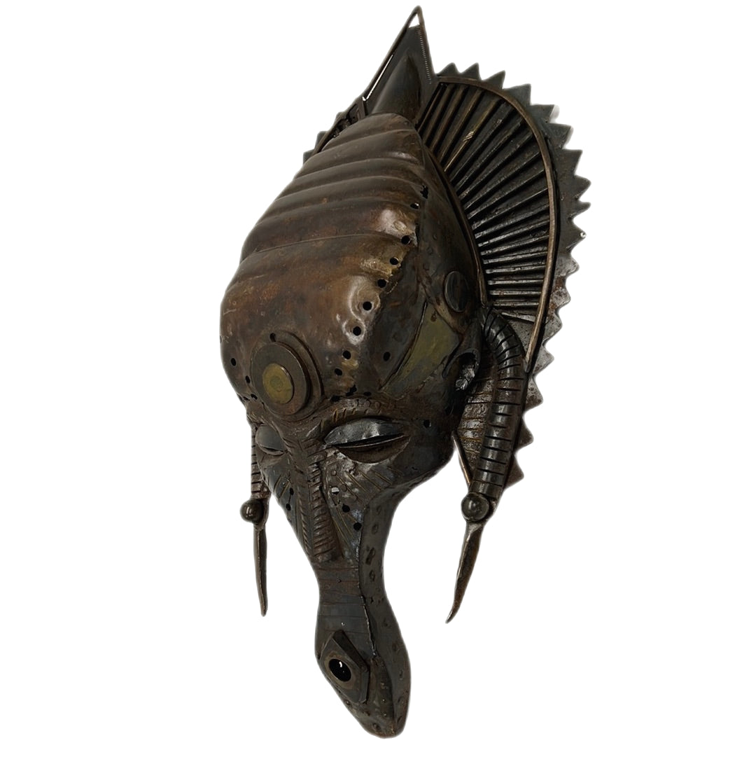 African Bronze Mask from T’Challas Quarters Movie Prop Y'allywood Props   