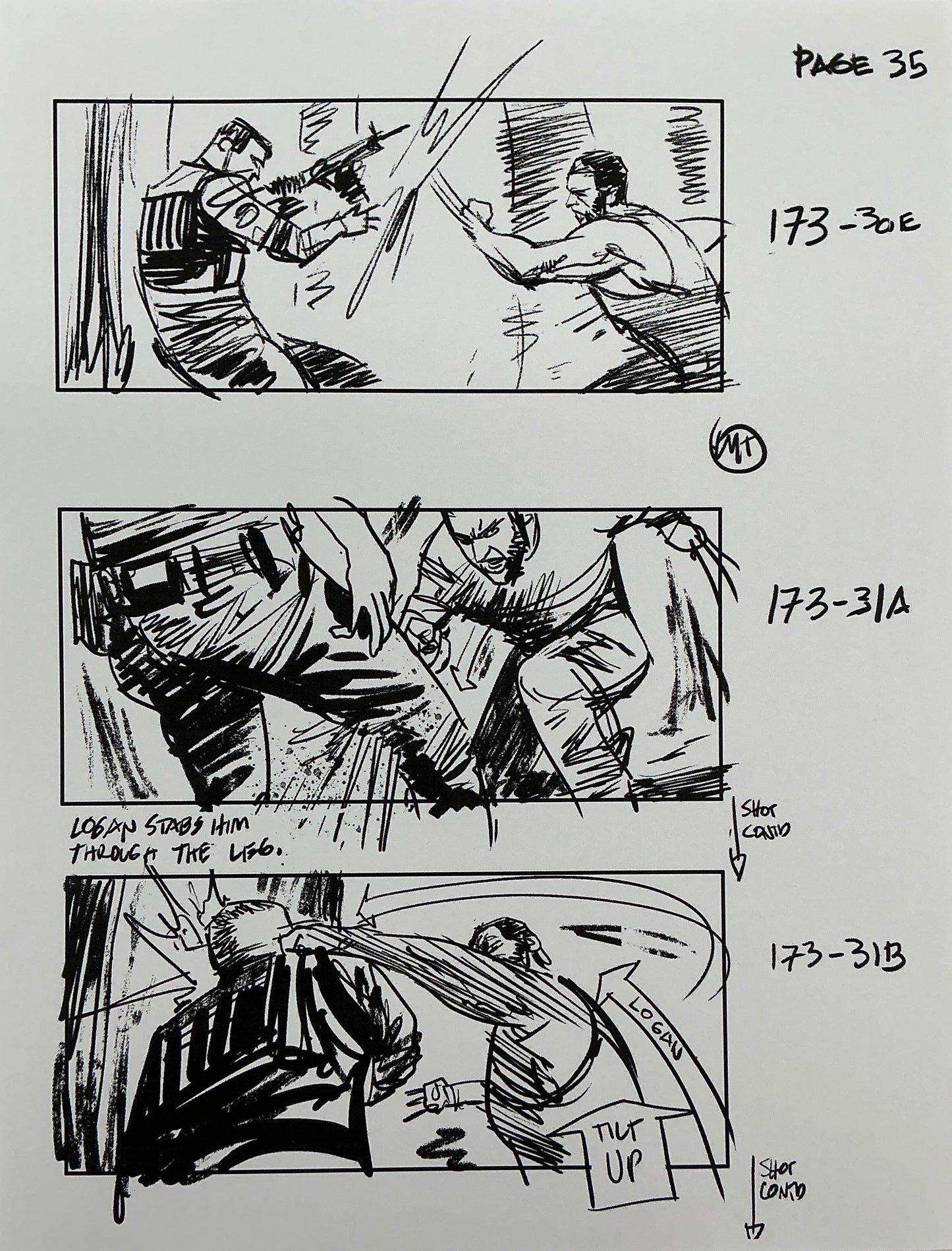 Storyboards Eden-Finale Scene 167 Logan (2017)