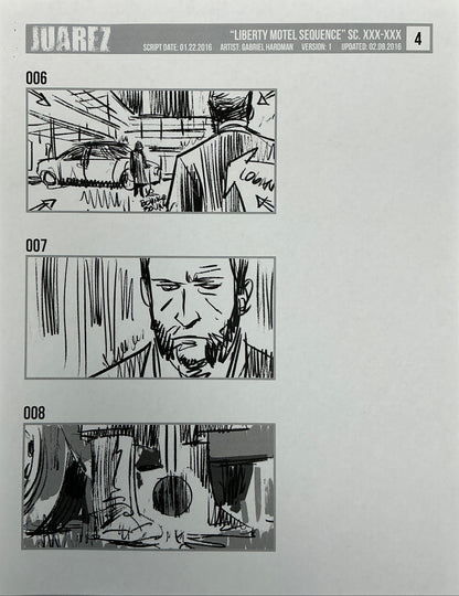 Storyboards Liberty Motel Scene 31 Logan (2017) Memorabilia Y'allywood Props 4