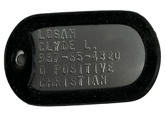 Adam Driver's Dog Tag Logan Lucky (2017) Movie Prop Y'allywood Props