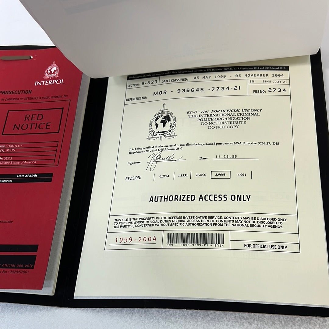 Interpol File Red Notice Movie Prop Atlanta Brick Co   