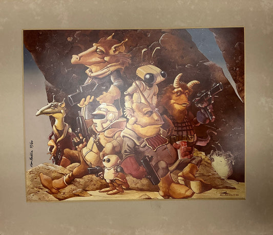 Ken Macklin Signed Print 1983 "The Mercenaries" Autograph Y'allywood Props