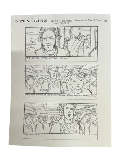 Storyboards Eden Scene 161-168 Logan (2017) Memorabilia Y'allywood Props Paper 4