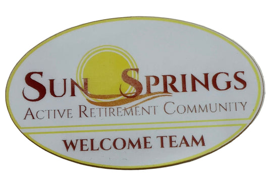 Sun Springs Welcome Team Badge from Poms (2019) Wardrobe Y'allywood Props