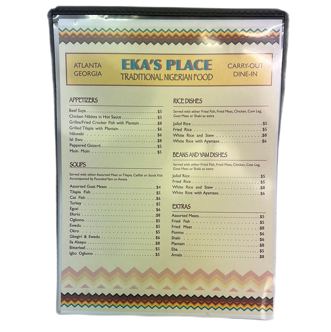 Eka’s Place Menu from Survivor’s Remorse Movie Prop Y'allywood Props   