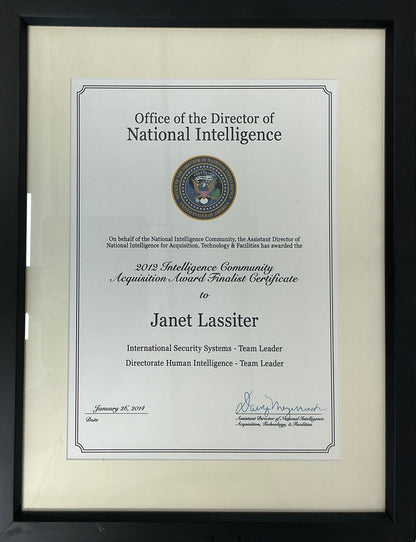 Janet Lassiter’s National Intelligence Award Gemini Man (2019) Movie Prop Y'allywood Props