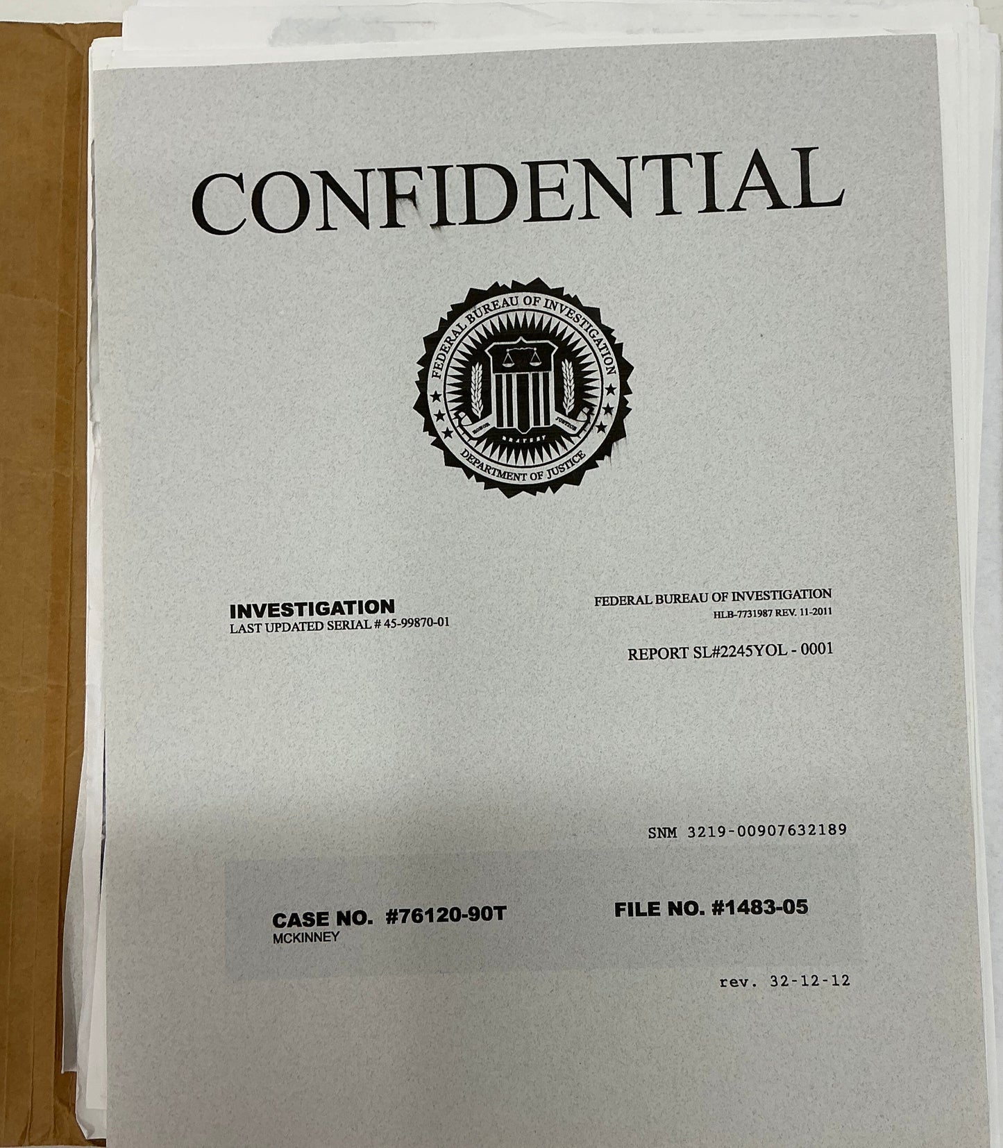 Merritt McKinney FBI File Now You See Me (2013) Memorabilia Y'allywood Props