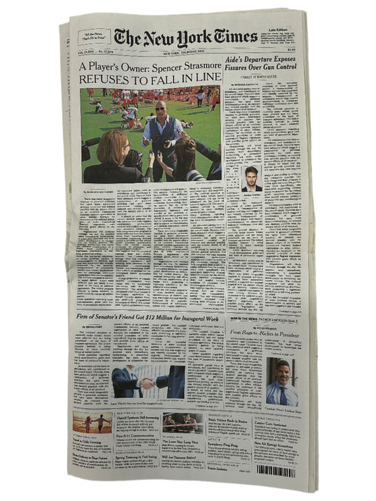 Spencer Strasmore Newspaper Ballers (2015-2019) Season 5 Movie Prop Y'allywood Props