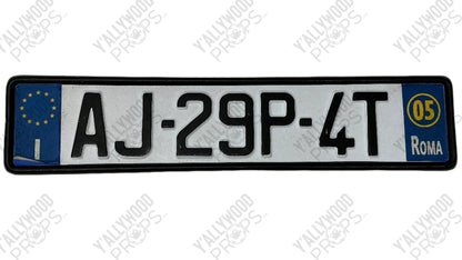 Rome License Plates Red Notice (2021) Movie Prop Y'allywood Props AJ-29P-4T
