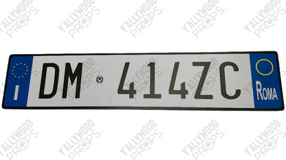 Rome License Plates Red Notice (2021) Movie Prop Y'allywood Props DM414ZC Front