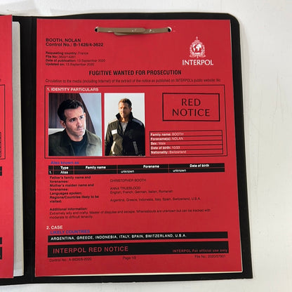 Interpol File Red Notice Movie Prop Atlanta Brick Co   