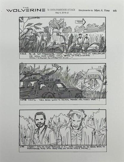 Storyboards Farmhouse Attack Scene 108 Logan (2017) Memorabilia Y'allywood Props 13