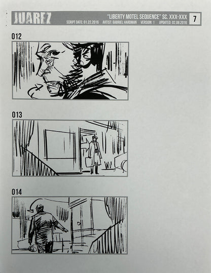 Storyboards Liberty Motel Scene 31 Logan (2017) Memorabilia Y'allywood Props 7