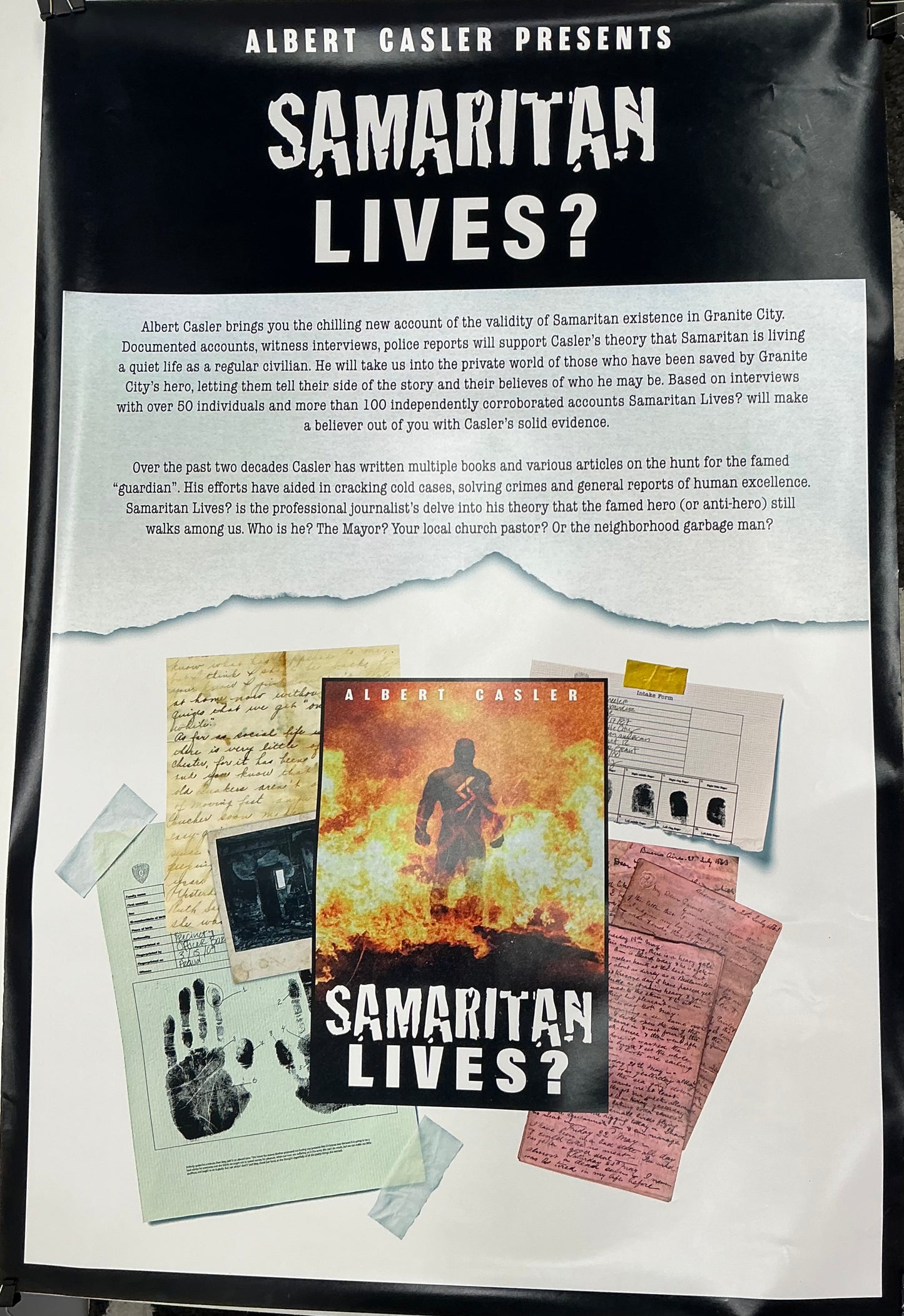 Samaritan Book Poster Samaritan (2022) Movie Prop Y'allywood Props